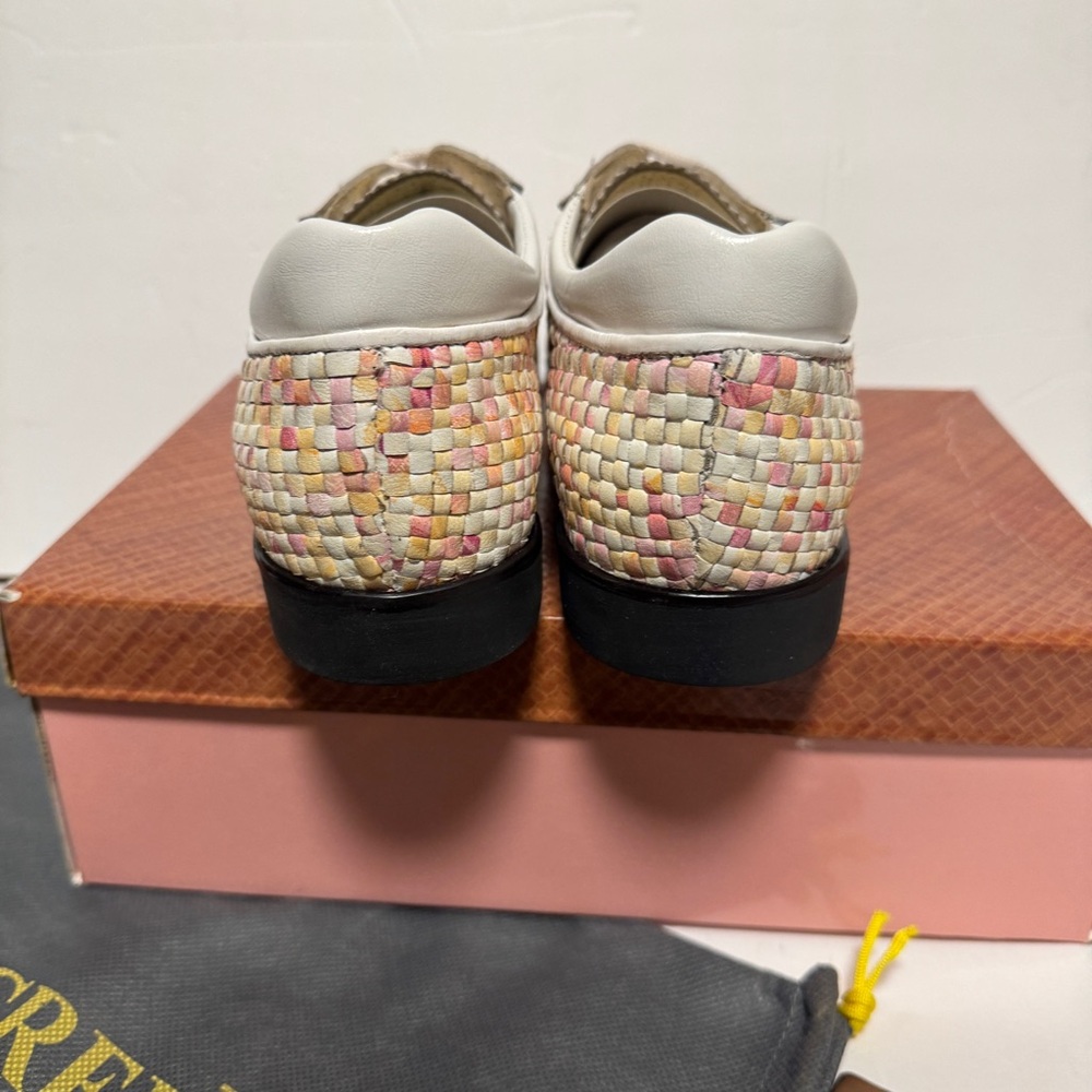 AEROGREEN Costa Pink and White Woven Golf Shoes RT 1100 Womens - Picture 6 of 9